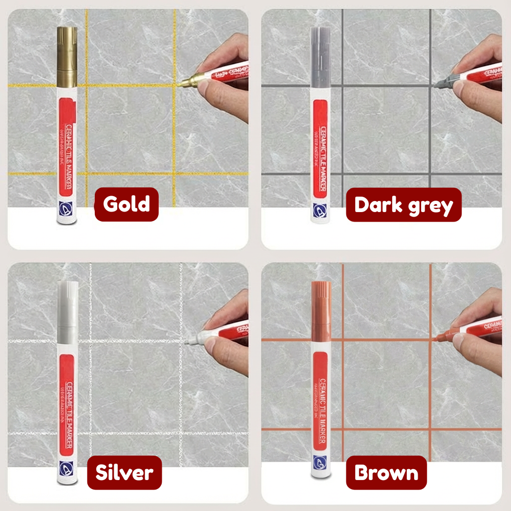 Grout Pen Waterproof Mold-Resistant Precision Tip