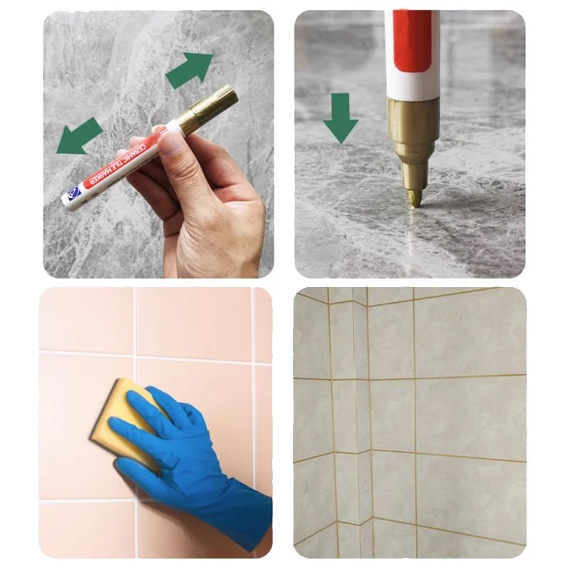Grout Pen Waterproof & Quick-Drying Fine Tip