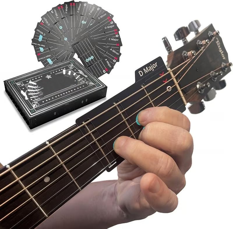 Guitar Chord Card Set Fretboard Overlay & Carrying Case