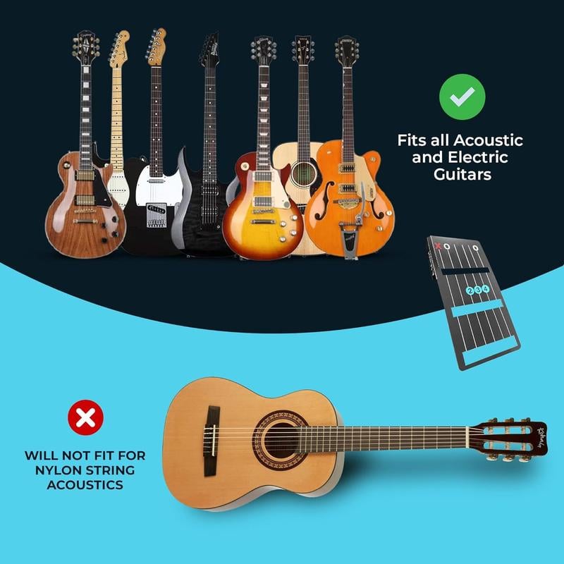 Guitar Chord Card Set Fretboard Overlay & Carrying Case