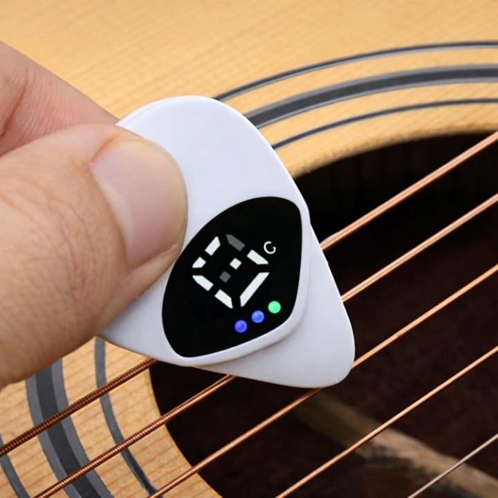 Guitar Pick Tuner Integrated LCD For Bass & Ukulele