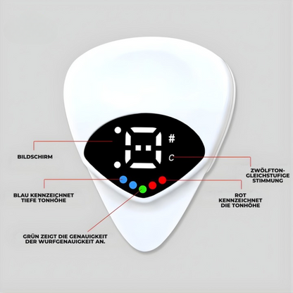 Guitar Pick Tuner Integrated LCD For Bass & Ukulele