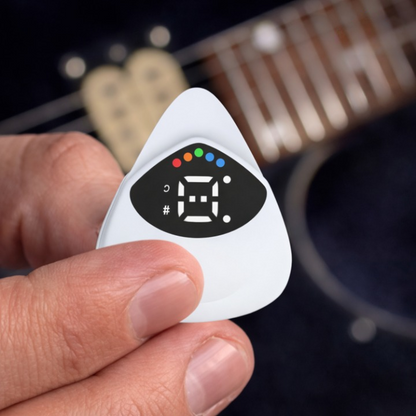 Guitar Pick Tuner Integrated LCD For Bass & Ukulele