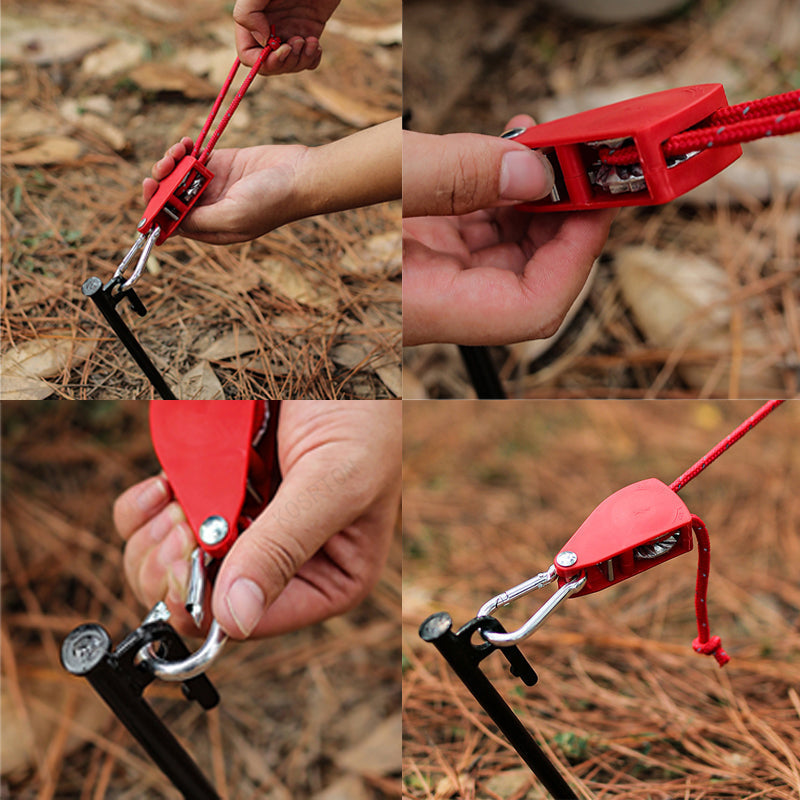 Guy Rope Set Adjustable Pulley & Reflective Nylon