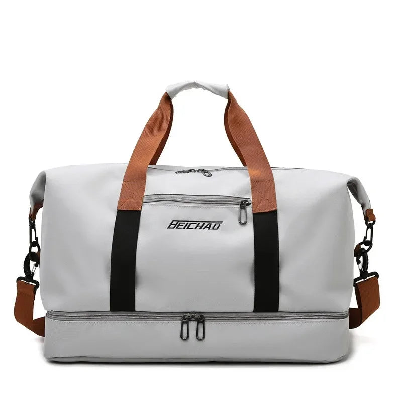 Gym Bag Shoe Pocket & Wet-Dry Separation