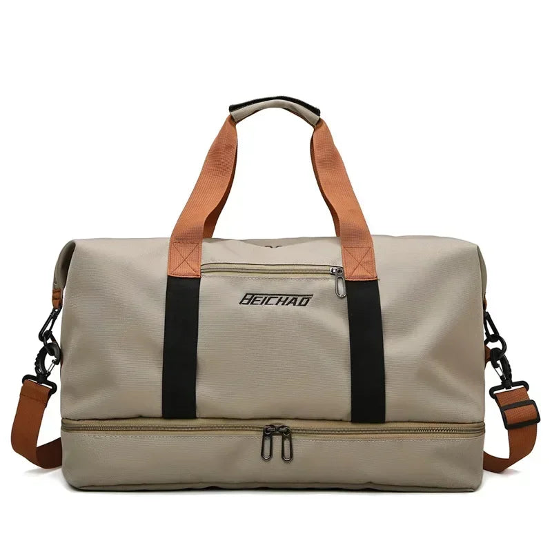 Gym Bag Shoe Pocket & Wet-Dry Separation