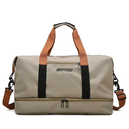 Gym Bag Shoe Pocket & Wet-Dry Separation