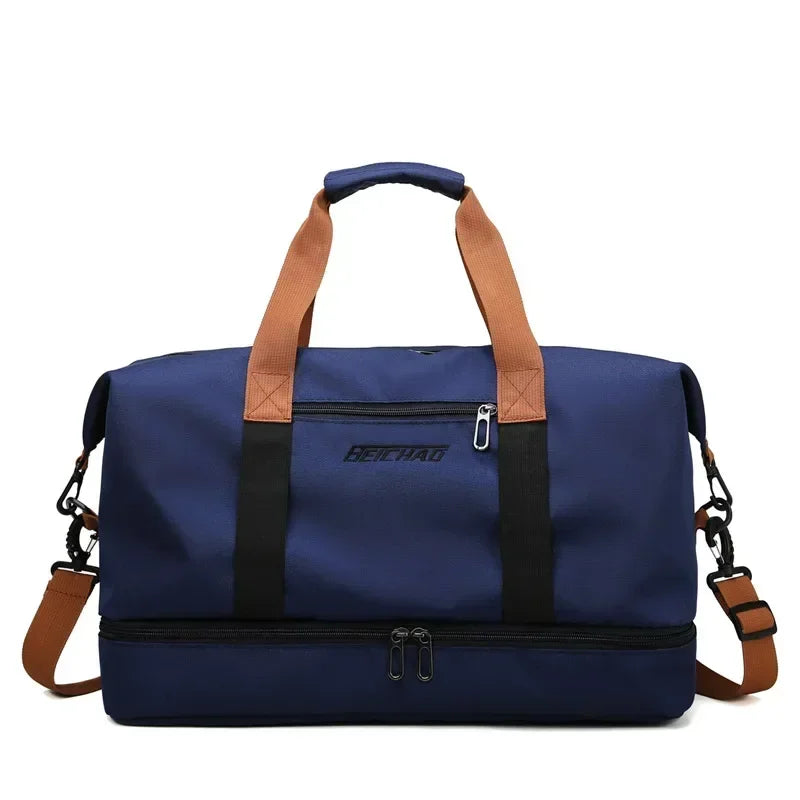Gym Bag Shoe Pocket & Wet-Dry Separation