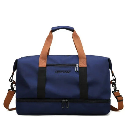 Gym Bag Shoe Pocket & Wet-Dry Separation