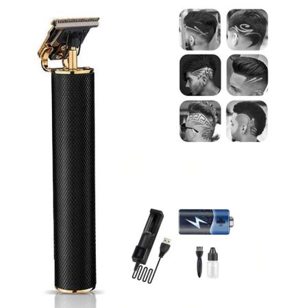 Hair & Beard Trimmer Carbon Steel T-Blade USB Rechargeable