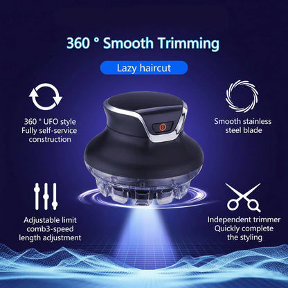 Hair Clipper 360-Degree Rotating Head Cordless Stainless Steel Blades