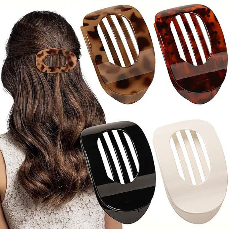 Hair Clips Oval Ergonomic Matte Non-Slip
