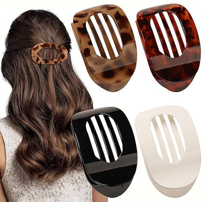 Hair Clips Oval Ergonomic Matte Non-Slip