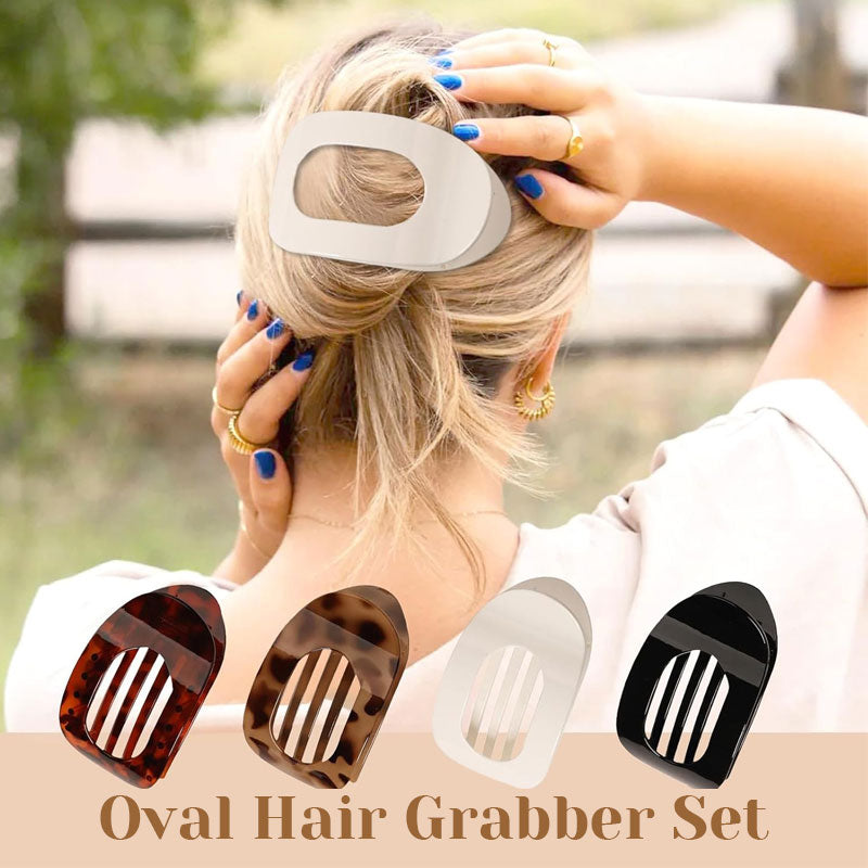 Hair Clips Oval Ergonomic Matte Non-Slip