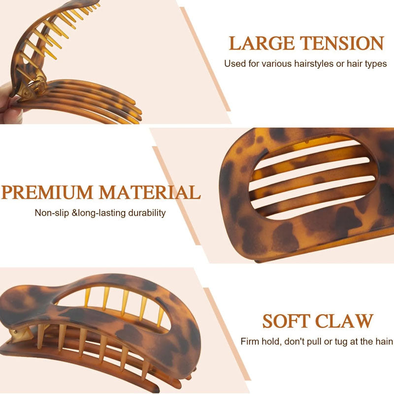 Hair Clips Oval Ergonomic Matte Non-Slip