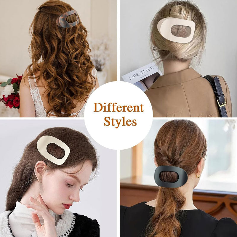 Hair Clips Oval Ergonomic Matte Non-Slip