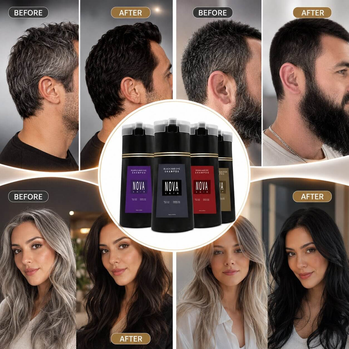 Hair Colour Shampoo Colour-Depositing Ammonia & Peroxide-Free