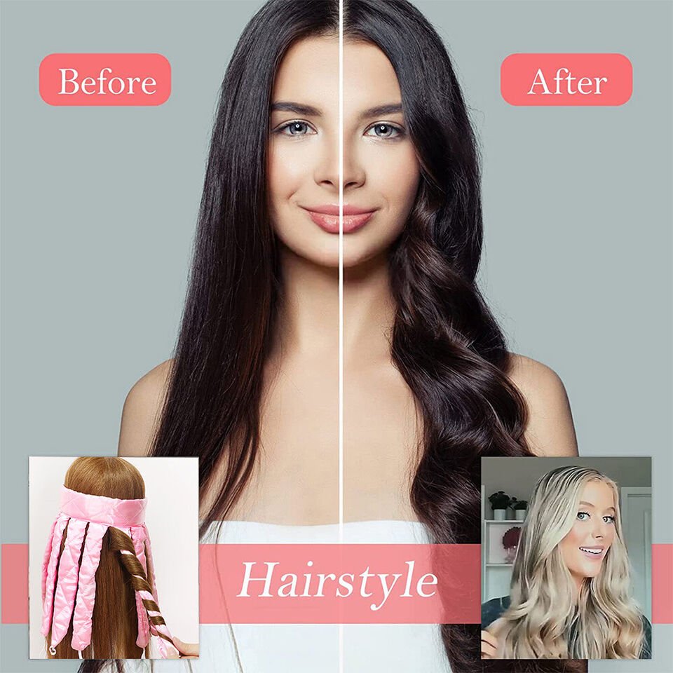 Hair Curling Band Cotton-Satin Heat-Free Overnight