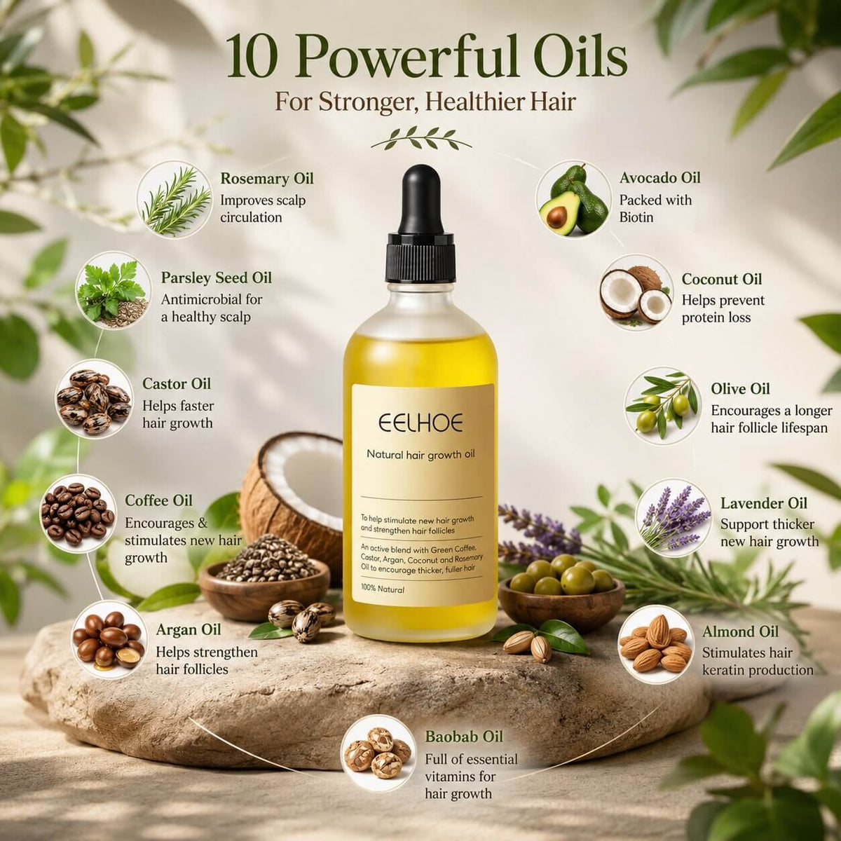 Hair Growth Oil Scalp Nourishing 11 Natural Oils