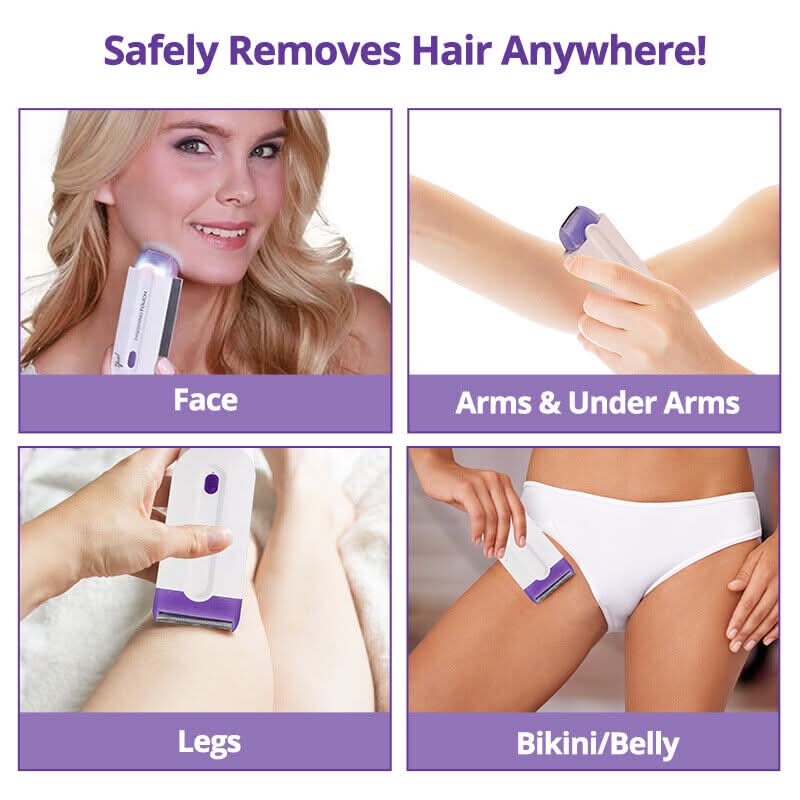 Hair Removal Device Cordless USB Rechargeable Interchangeable Attachments