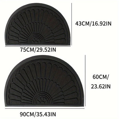 Half-Round Rubber Door Mat – Durable and Non-Slip for Indoor/Outdoor Use