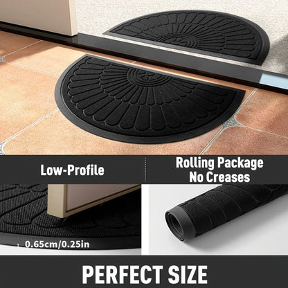 Half-Round Rubber Door Mat – Durable and Non-Slip for Indoor/Outdoor Use