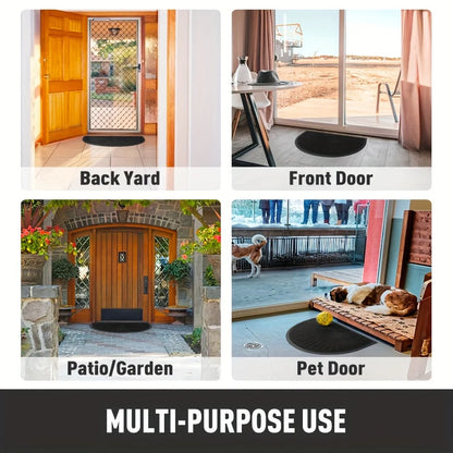 Half-Round Rubber Door Mat – Durable and Non-Slip for Indoor/Outdoor Use