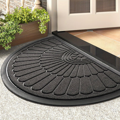 Half-Round Rubber Door Mat – Durable and Non-Slip for Indoor/Outdoor Use