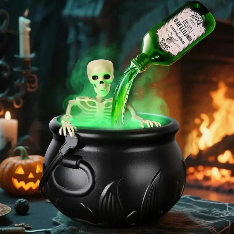 Halloween Cauldron Floating Bottle Effect Fog & Glow