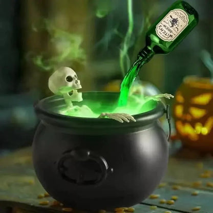Halloween Cauldron Floating Bottle Effect Fog & Glow