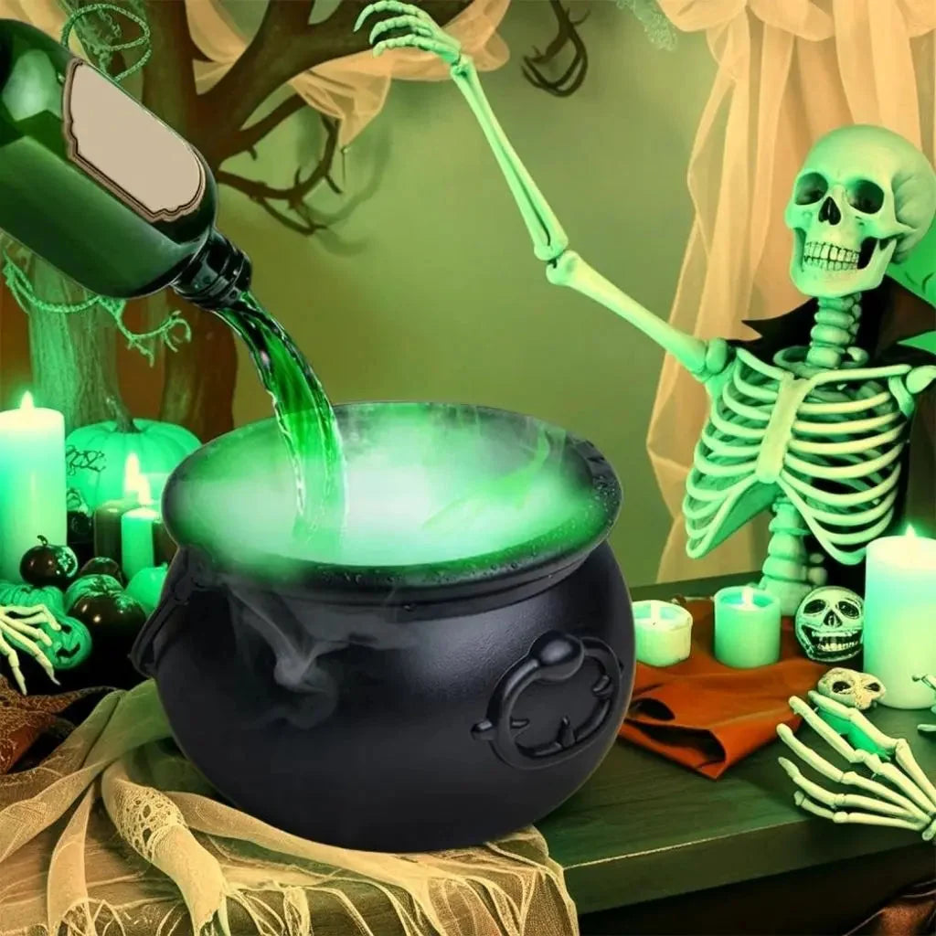 Halloween Cauldron Floating Bottle Effect Fog & Glow