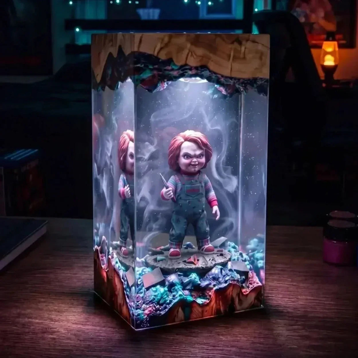 Halloween Lamp Handcrafted Resin & Warm LED