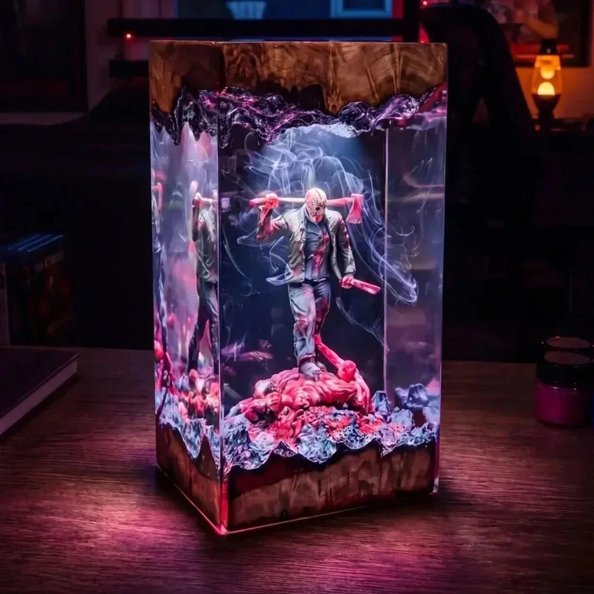Halloween Lamp Handcrafted Resin & Warm LED