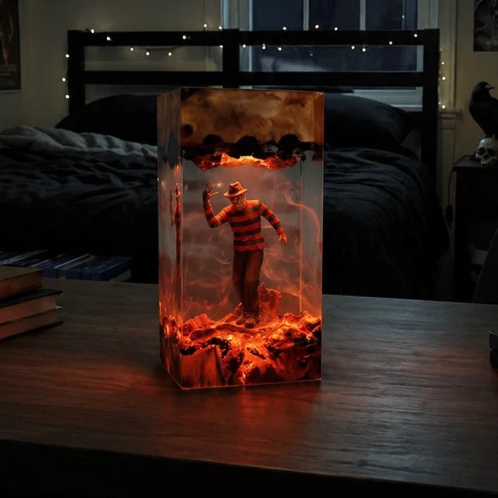 Halloween Lamp Handcrafted Resin & Warm LED
