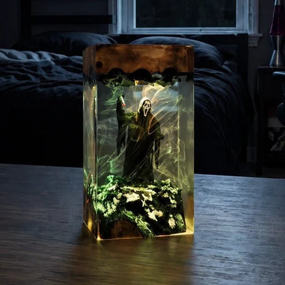 Halloween Lamp Handcrafted Resin & Warm LED