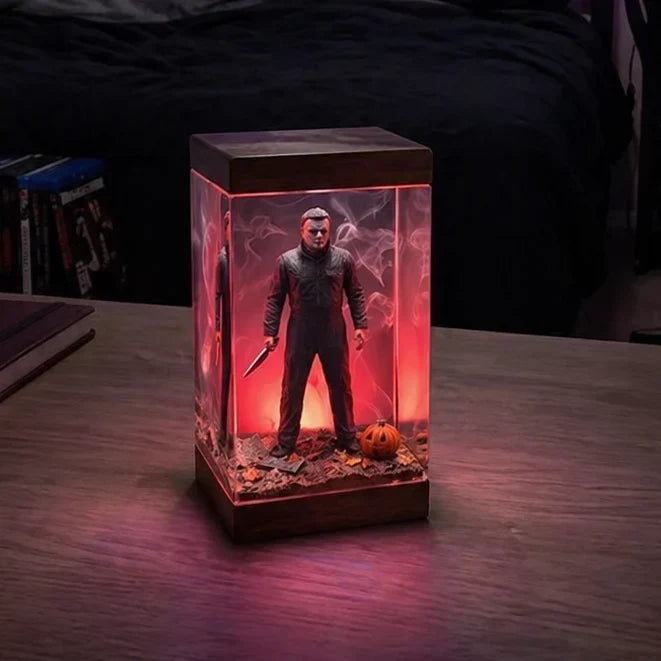 Halloween Lamp Handcrafted Resin & Warm LED
