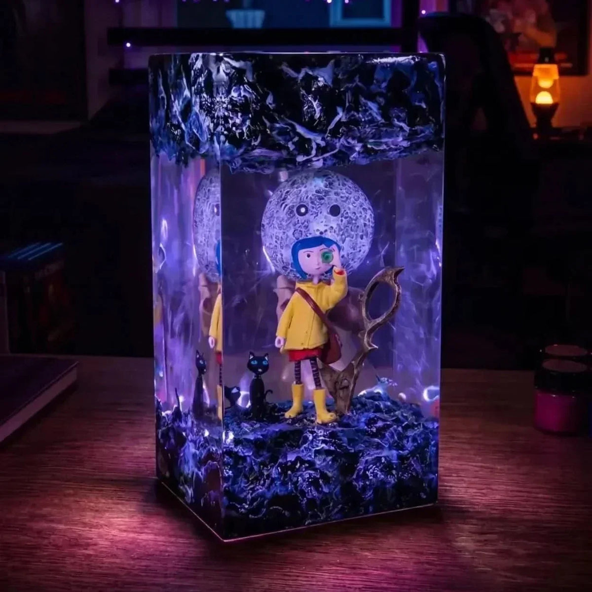 Halloween Lamp Handcrafted Resin & Warm LED