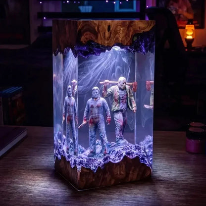 Halloween Lamp Handcrafted Resin & Warm LED
