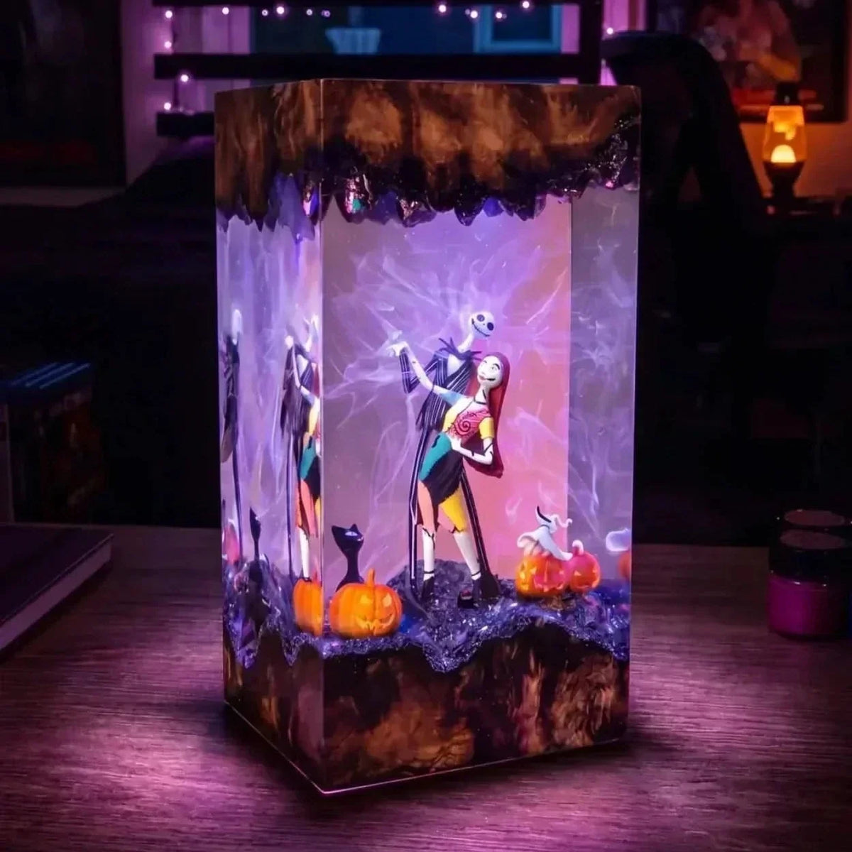 Halloween Lamp Handcrafted Resin & Warm LED