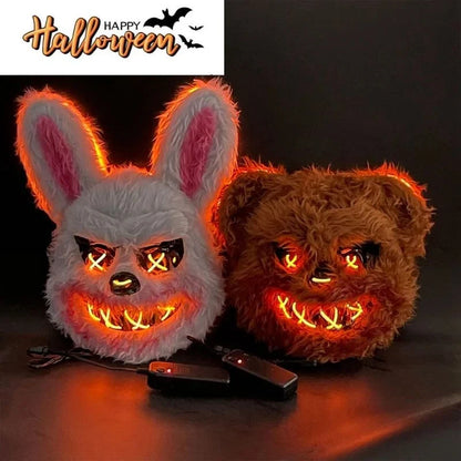 Halloween Mask Glowing LED Eyes Battery-Powered