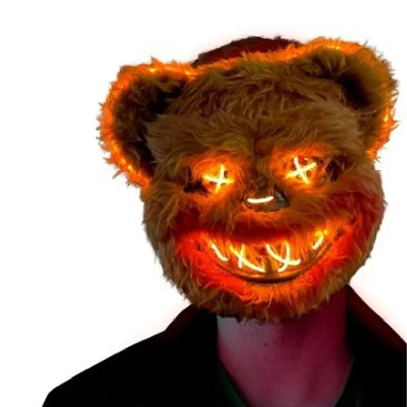 Halloween Mask Glowing LED Eyes Battery-Powered