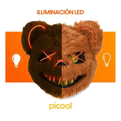 Halloween Mask Glowing LED Eyes Battery-Powered