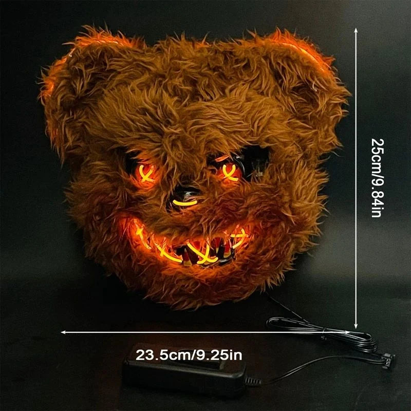 Halloween Mask Glowing LED Eyes Battery-Powered