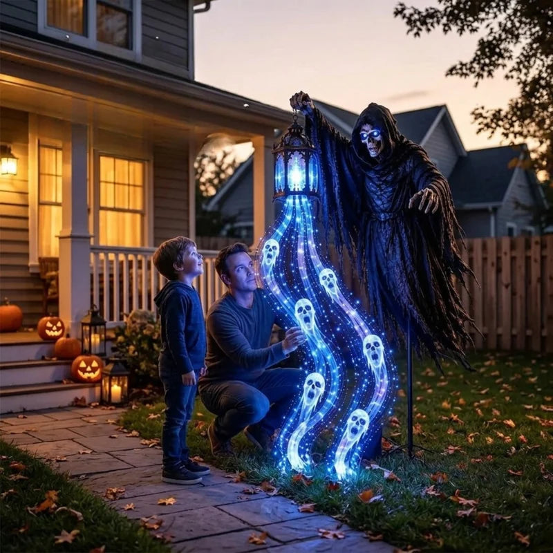 Halloween Reaper Decoration LED Lantern Cordless