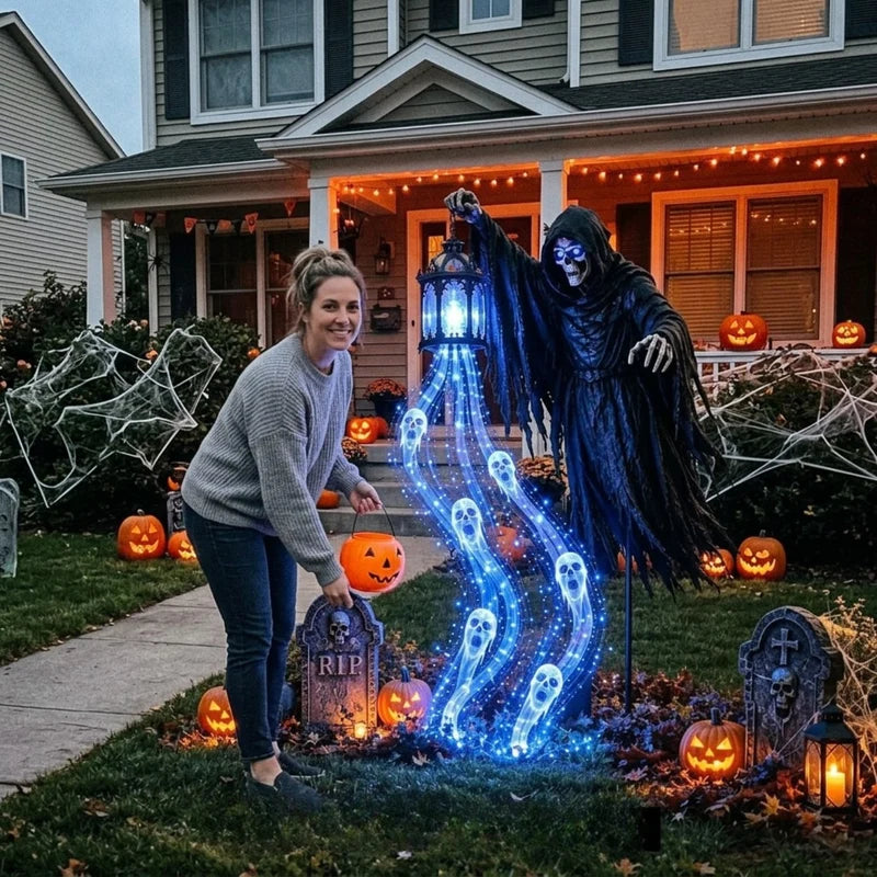 Halloween Reaper Decoration LED Lantern Cordless