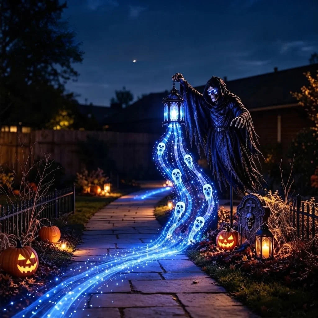 Halloween Reaper Decoration LED Lantern Cordless