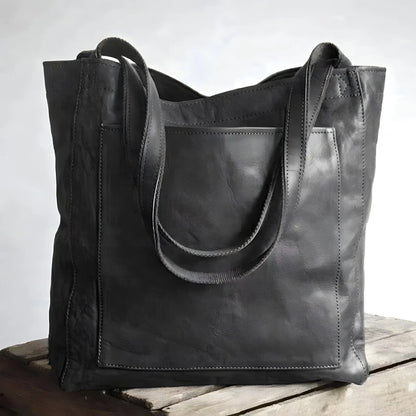 Handbag Faux Leather Fits Laptop & Double Shoulder Straps