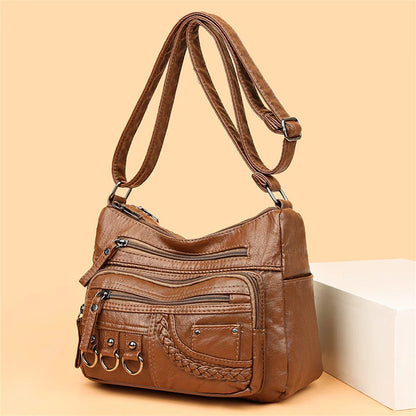 Handbag Leather Spacious Interior With Pockets񎟿