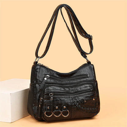 Handbag Leather Spacious Interior With Pockets񎟿