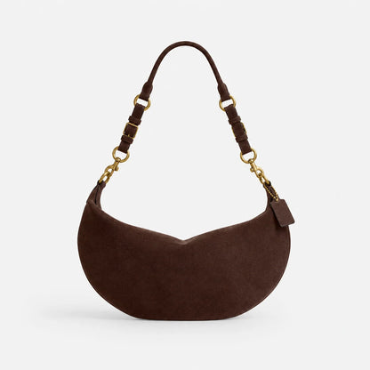 Handbag Soft Suede Curved Design Adjustable Crossbody Strap
